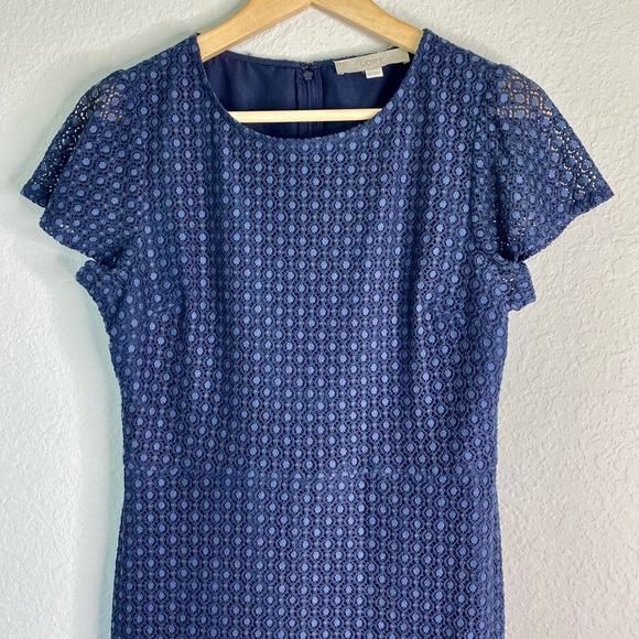 Ann Taylor Loft Navy Crochet Dress - Picture 6 of 11